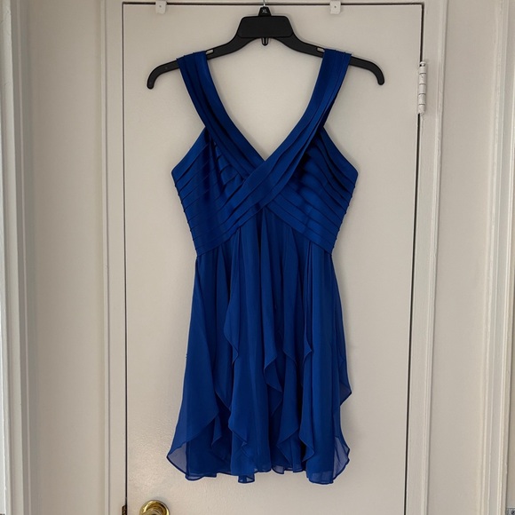 BCBGMaxAzria Dresses & Skirts - BCBGMaxAzria Royal Blue Layered Mini Dress